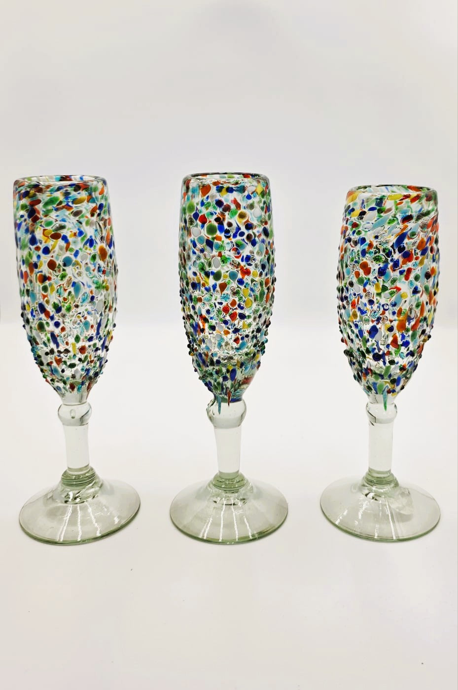 SET DE 4 COPAS CHAMPANGE GRANIZADA CARMEN