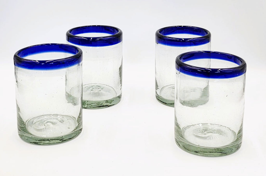 VASOS VIDRIO SOPLADO| SET 6 PIEZAS| ARTESANALES + (INCLUYE REGALO)