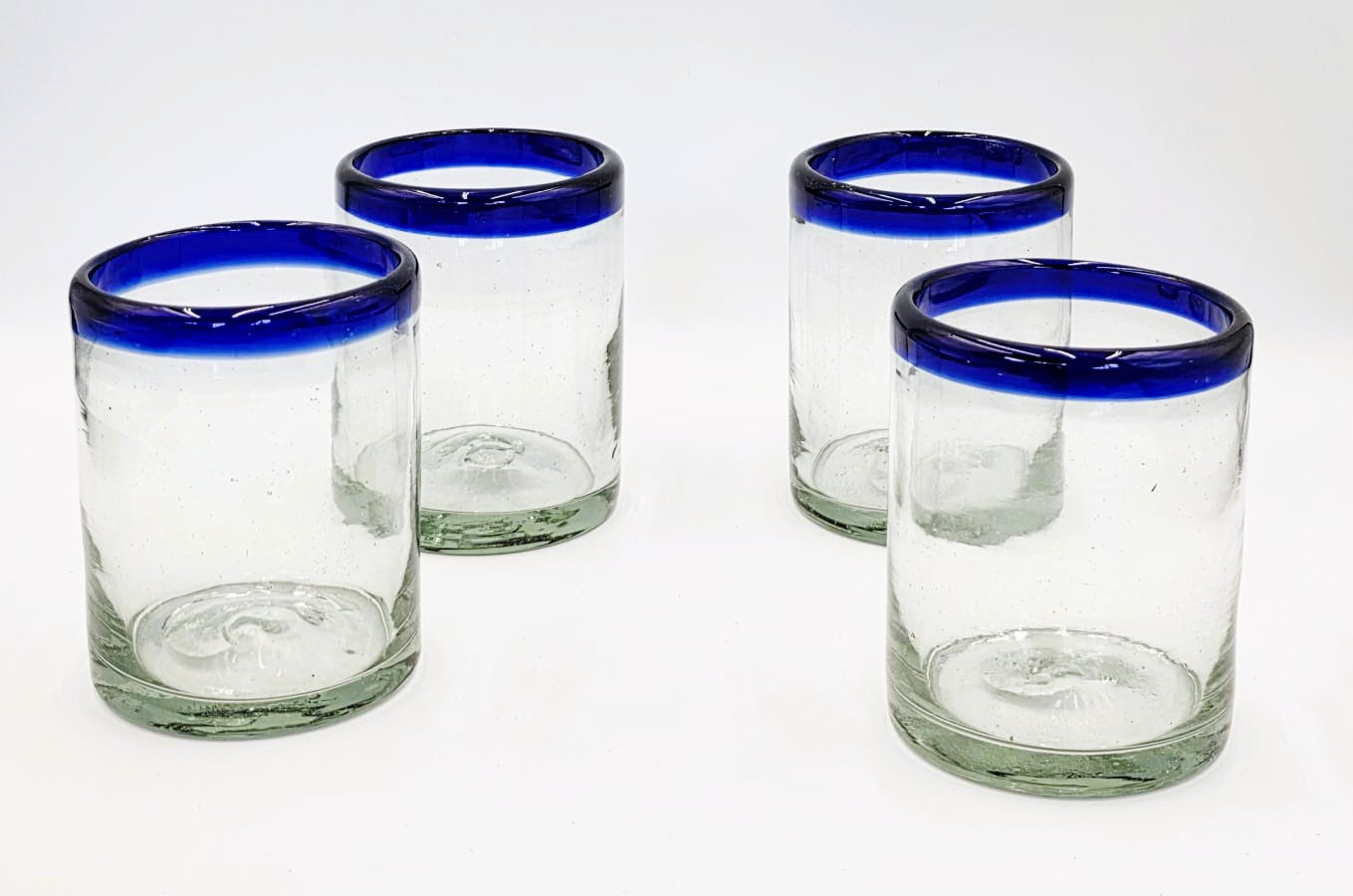 VASOS VIDRIO SOPLADO| SET 6 PIEZAS| ARTESANALES + (INCLUYE REGALO)