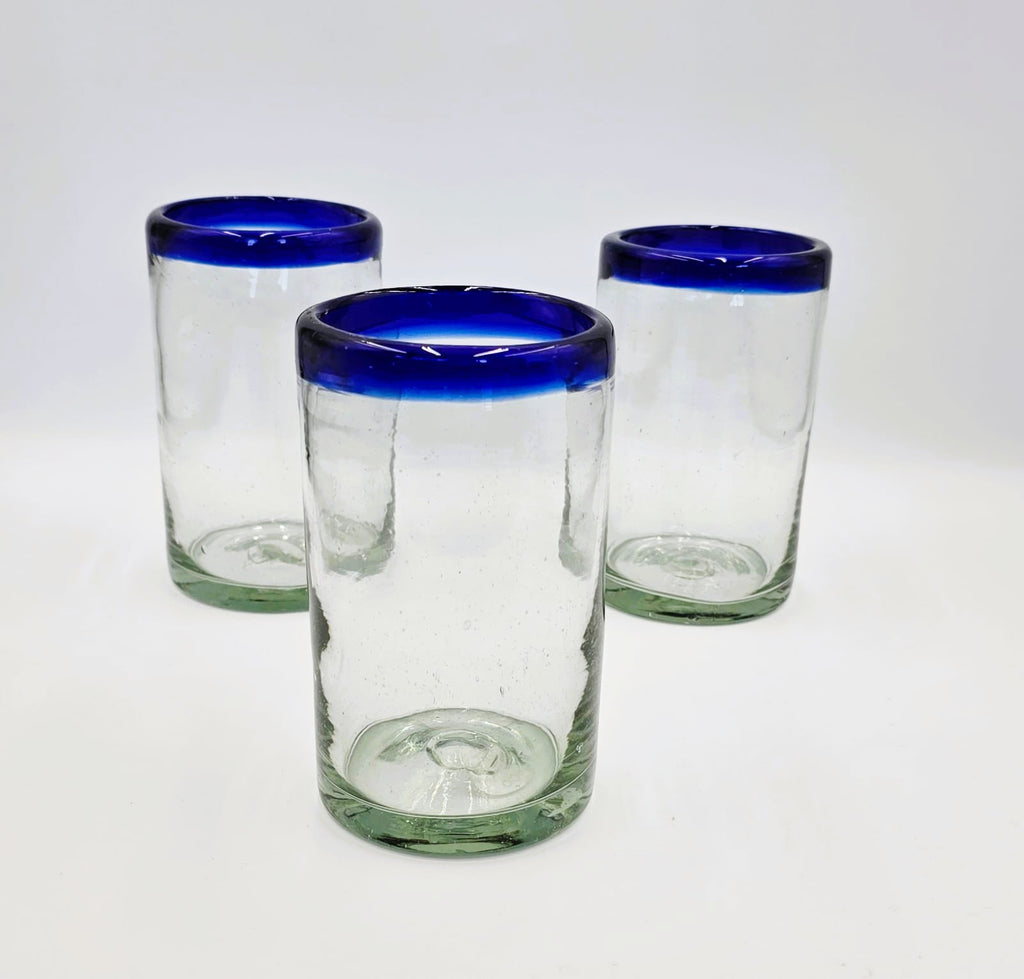 Vasos Vidrio Soplado Para Agua paquete de 6 piezas + (INCLUYE REGALO)