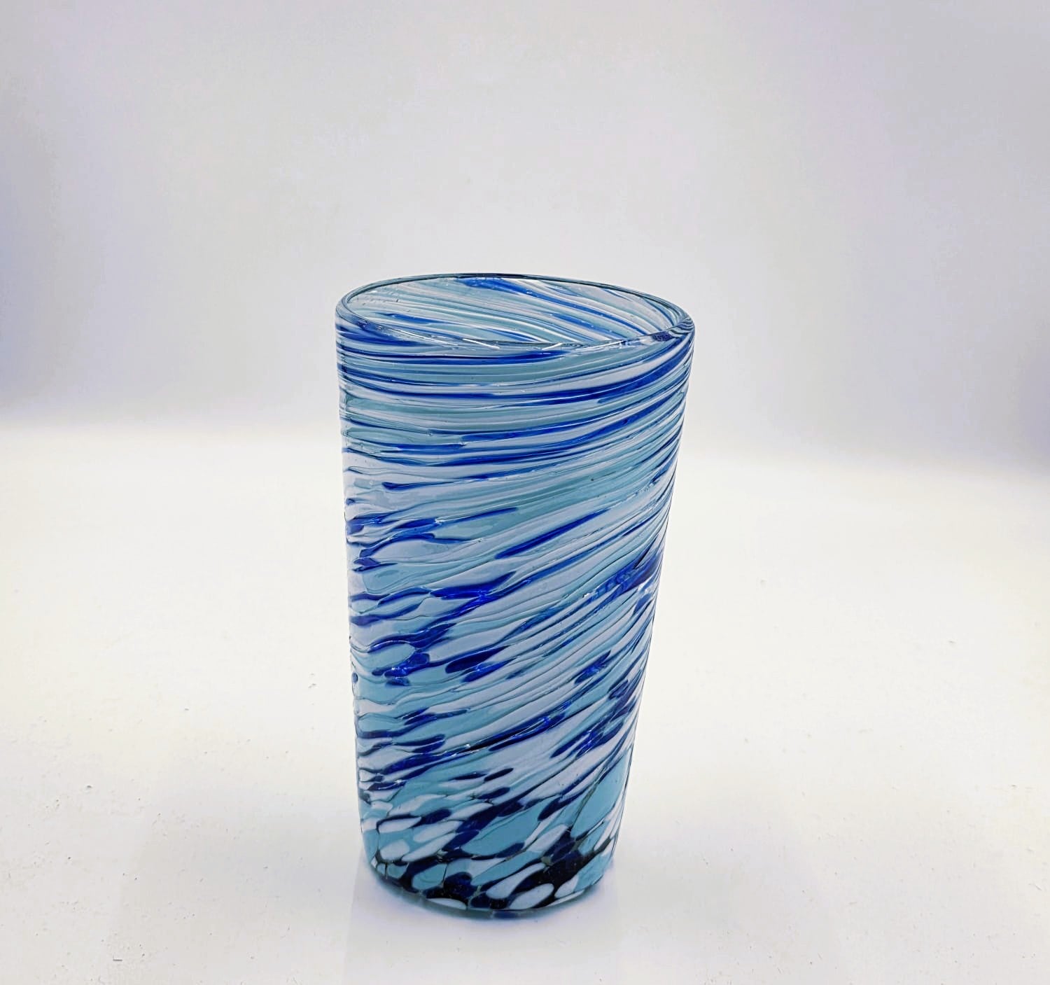 SET DE 6 VASOS MOCELO PINTAS BLUE TORCIDAS +(INCLUYE REGALO)