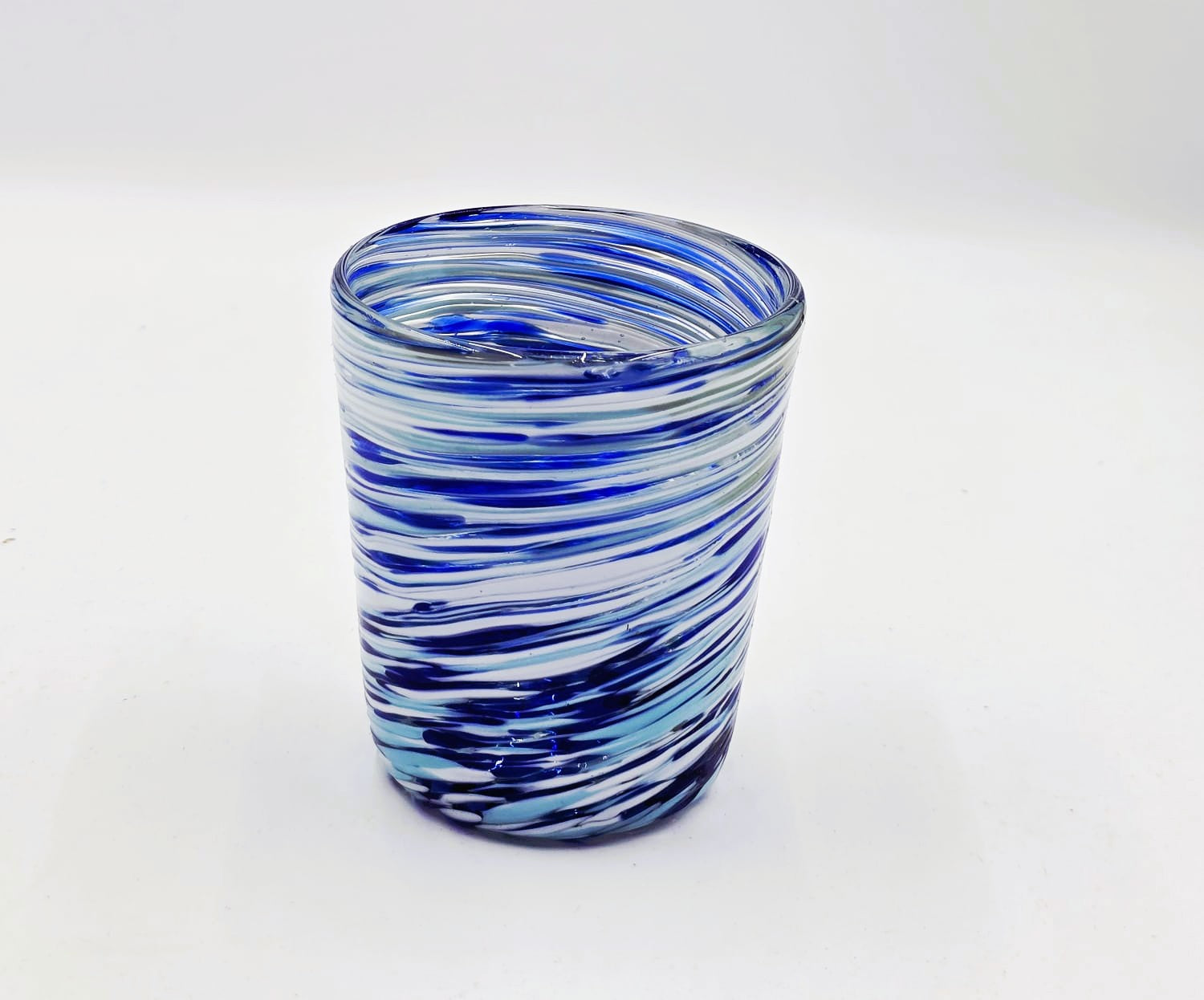 SET DE 6 VASOS MODELO PINTAS BLUE TONEADAS + (INCLUYE REAGALO)