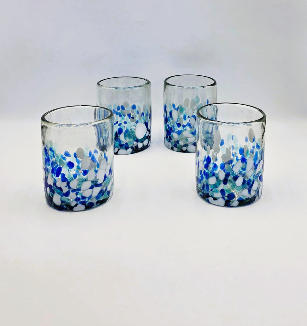 SET DE JARRA Y VASOS MODELO PINTAS BLUE (1 JARRA, 6 PZ DE VASO)