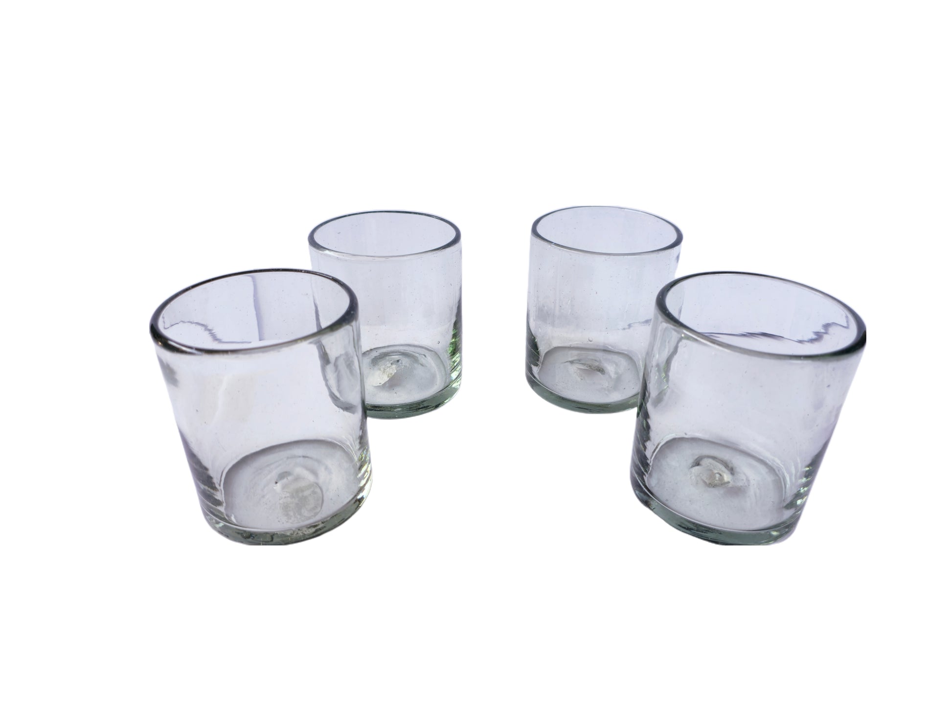 VASOS VIDRIO SOPLADO| SET 6 PIEZAS| ARTESANALES + (INCLUYE REGALO)