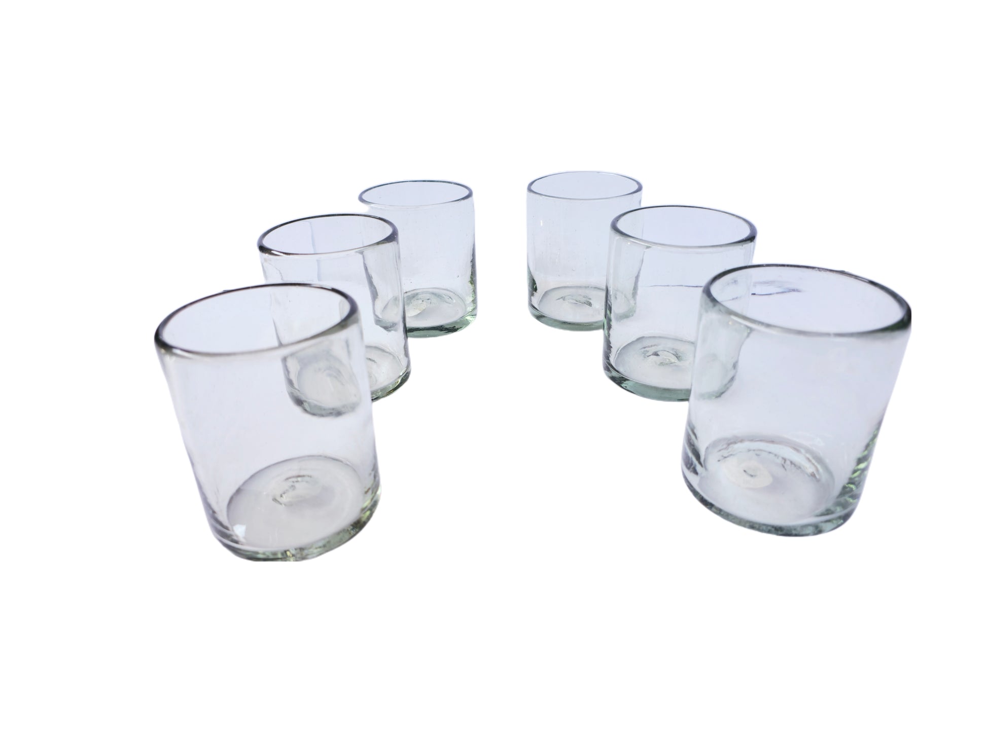 VASOS VIDRIO SOPLADO| SET 6 PIEZAS| ARTESANALES + (INCLUYE REGALO)