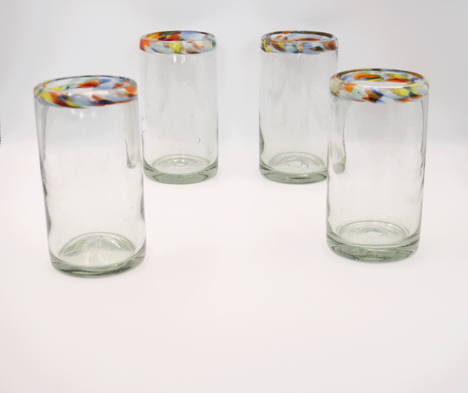 Vasos Vidrio Soplado Para Agua paquete de 6 piezas + (INCLUYE REGALO)