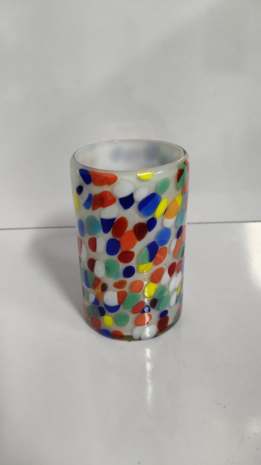 VASOS DE VIDRIO SOLPADO SET DE 6 PÍEZAS CONFETTI