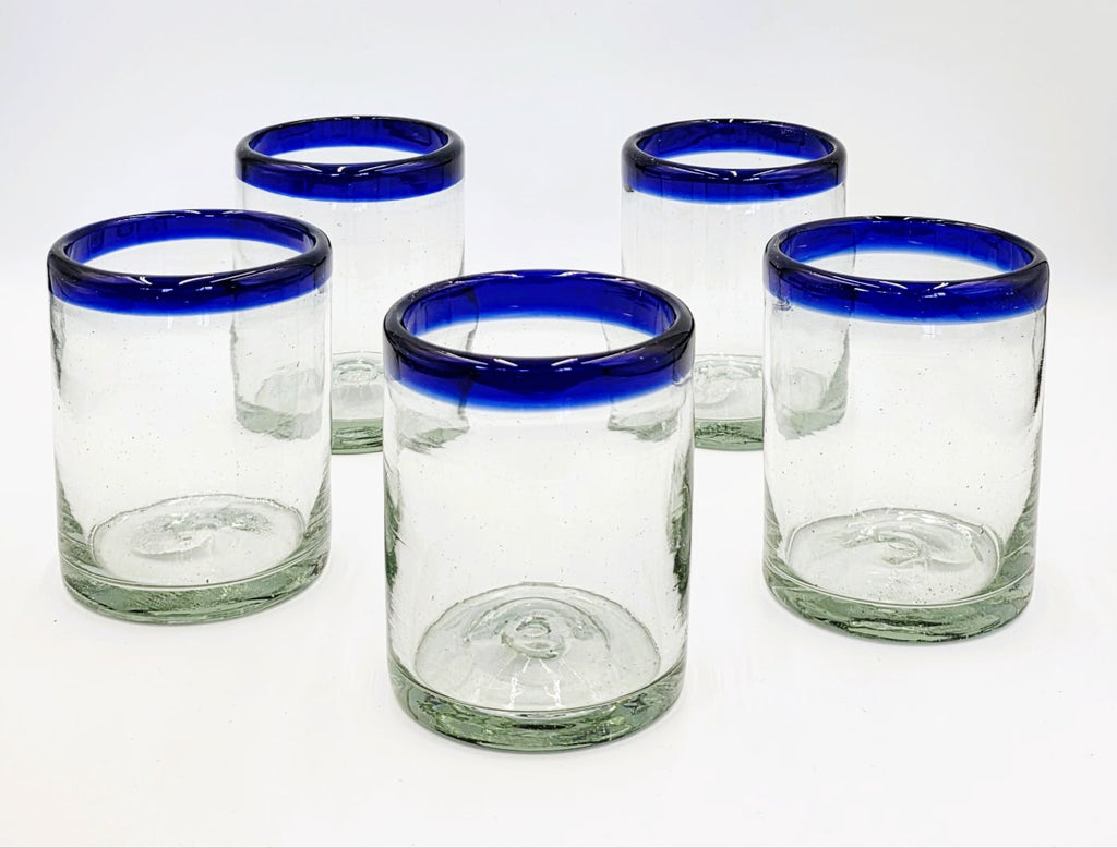 VASOS VIDRIO SOPLADO| SET 6 PIEZAS| ARTESANALES + (INCLUYE REGALO)