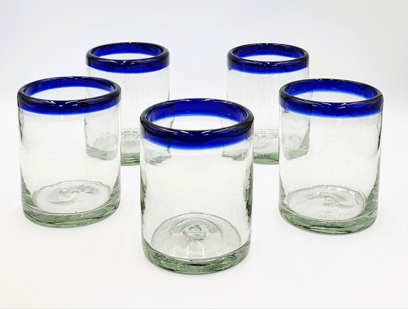 VASOS VIDRIO SOPLADO| SET 6 PIEZAS| ARTESANALES + (INCLUYE REGALO)