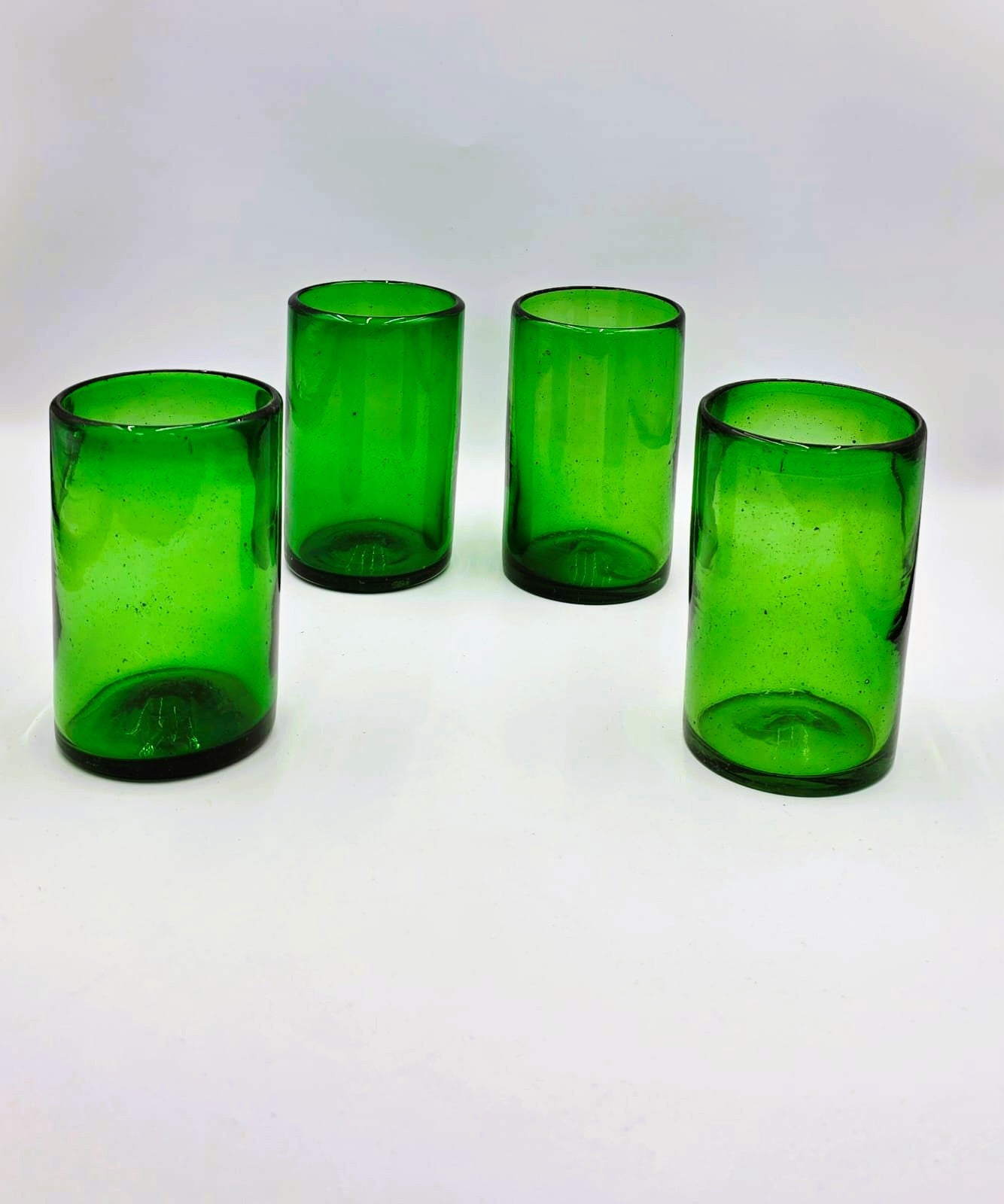SET DE 6 VASOS MODELO SOLIDO VERDE JADE + (INCLUYE REGALO)